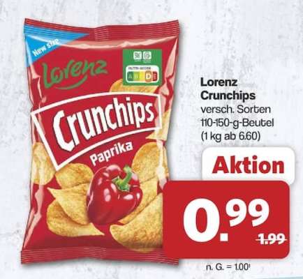 Lorenz Crunchips Paprika