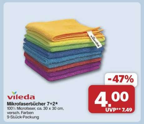 Vileda Mikrofasertücher 7+2