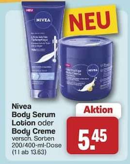 Nivea Body Serum Lotion oder Body Creme