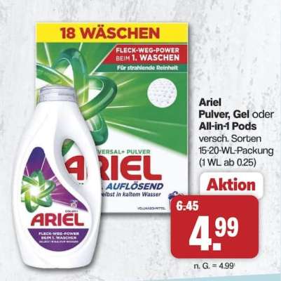 Ariel Pulver, Gel oder All-in-1 Pods