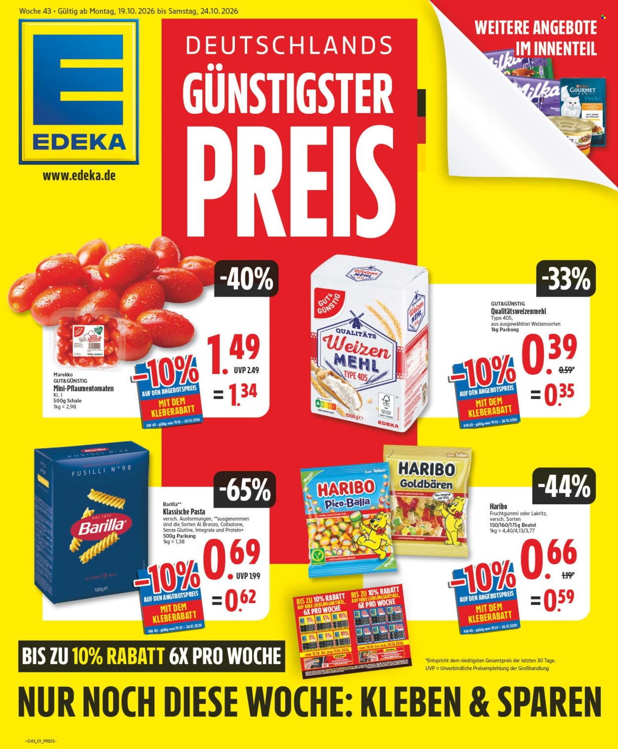 Edeka Prospekte  - 19.10.2026 - 24.10.2026. Seite 1