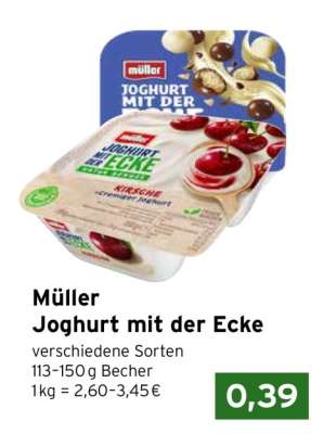 MÜLLER Joghurt mit der Ecke