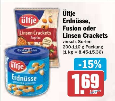 Ültje Erdnüsse, Fusion oder Linsen Crackets