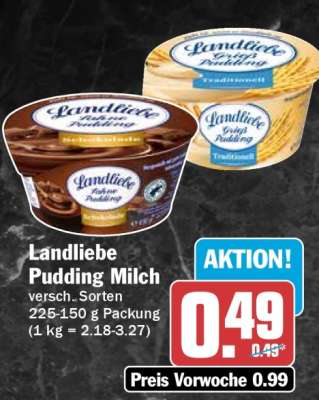 Landliebe Pudding Milch