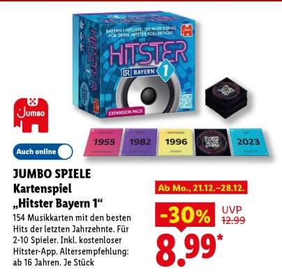 Kartenspiel „Hitster Bayern 1“