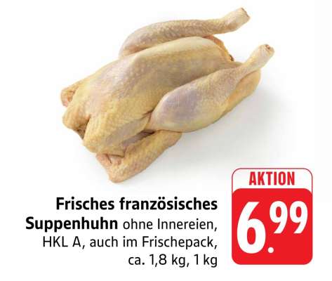 Frisches französisches Suppenhuhn