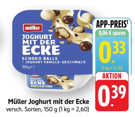 MÜLLER Joghurt mit der Ecke