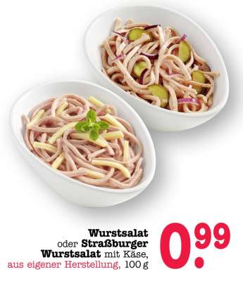 Wurstsalat oder Straßburger Wurstsalat