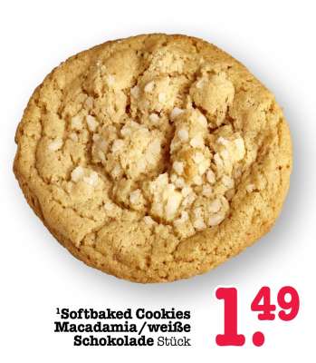 Softbaked Cookies Macadamia/weiße Schokolade