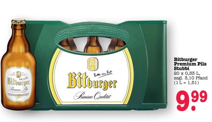 Bitburger Premium Pils Stubbi