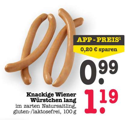 Knackige Wiener Würstchen lang
