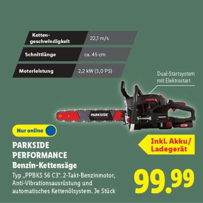 PARKSIDE PERFORMANCE Benzin-Kettensäge