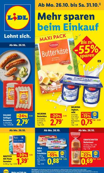 Prospekte Lidl - 26.10.2026 - 31.10.2026.