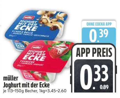 MÜLLER Joghurt mit der Ecke