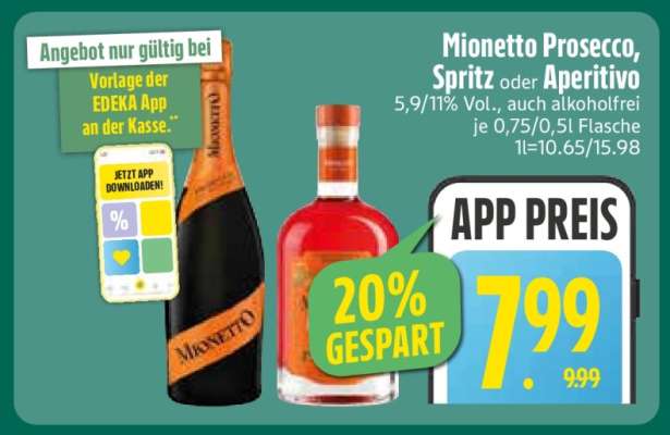 Mionetto Prosecco, Spritz oder Aperitivo