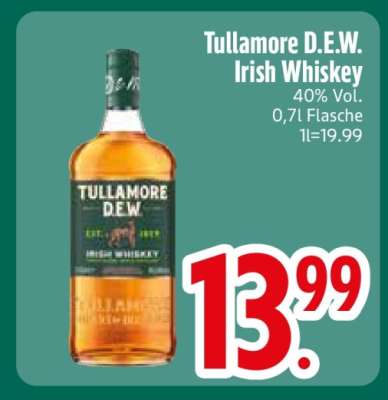 TULLAMORE D.E.W. Irish Whiskey