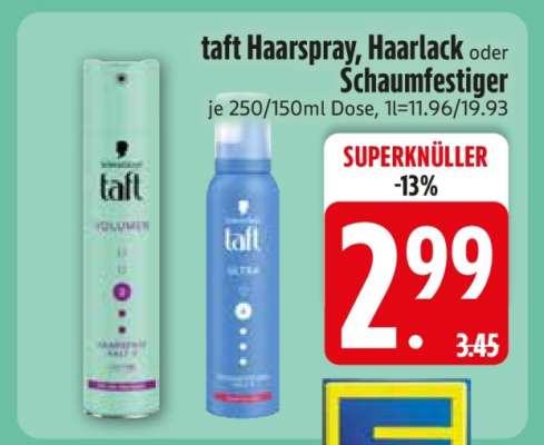taft Haarspray, Haarlack oder Schaumfestiger
