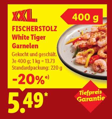 FISCHERSTOLZ White Tiger Garnelen