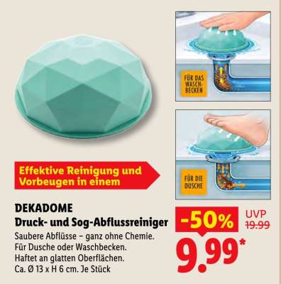 DEKADOME Druck- und Sog-Abflussreiniger