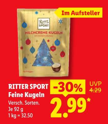RITTER SPORT Feine Kugeln