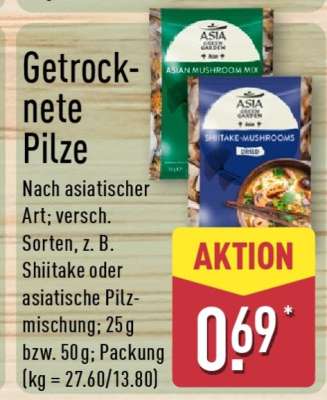 Getrocknete Pilze