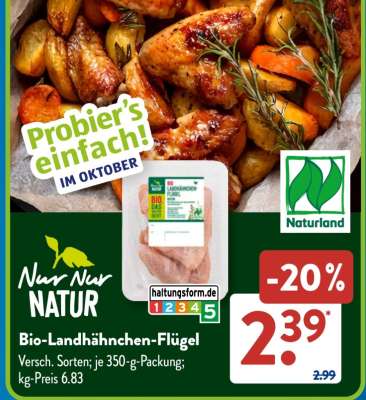 Bio-Landhähnchen-Flügel