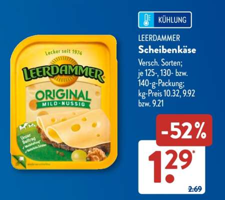 LEERDAMMER Scheibenkäse