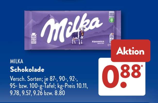 MILKA Schokolade