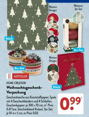 HOME CREATION Weihnachtsgeschenk-Verpackung