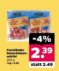 Farmländer Rohschinkenwürfel