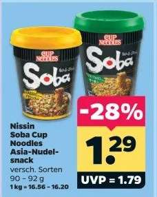 Nissin Soba Cup Noodles Asia-Nudel-Snack