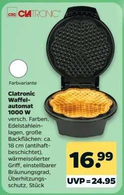 Clatronic Waffelautomat 1000 W