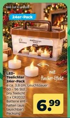LED-Teelichter 24er-Pack