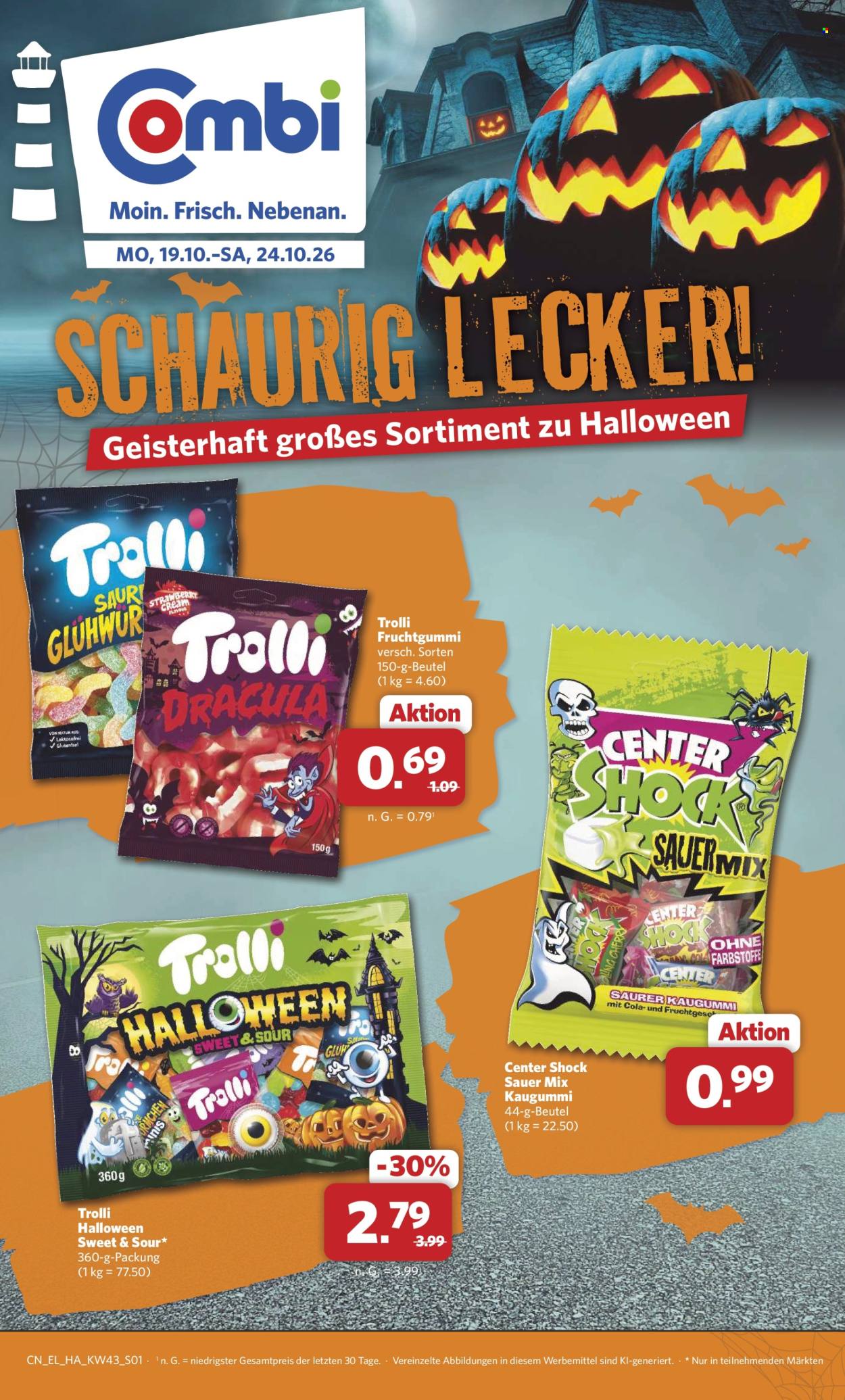 Combi Prospekte  - 19.10.2026 - 24.10.2026. Seite 1