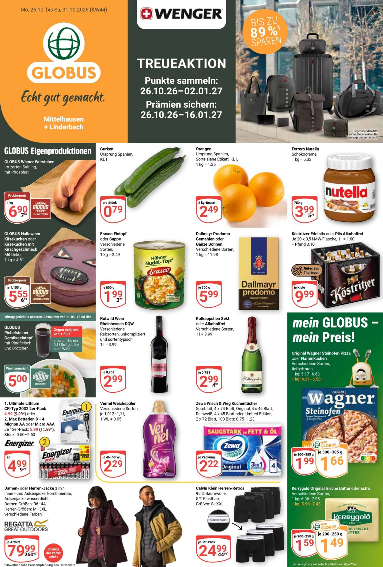 Globus Prospekte  - 26.10.2026 - 31.10.2026. Seite 1