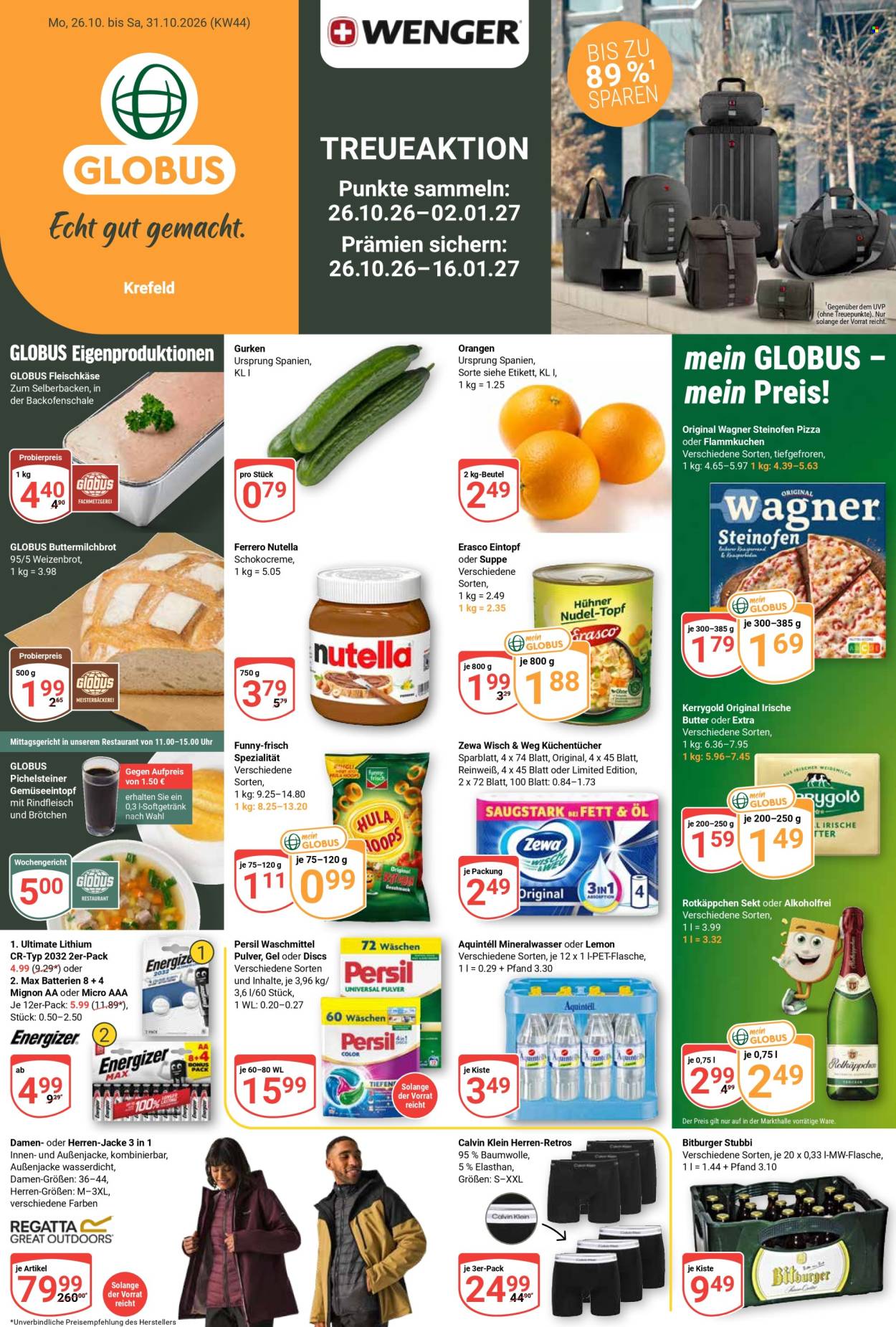 Globus Prospekte  - 26.10.2026 - 31.10.2026. Seite 1