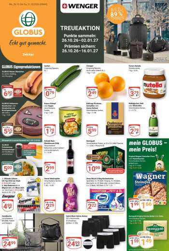 Prospekte Globus - 26.10.2026 - 31.10.2026.