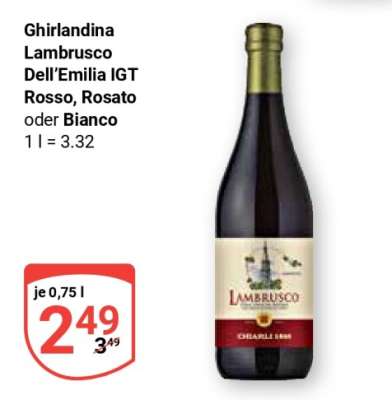 Ghirlandina Lambrusco Dell’Emilia IGT Rosso, Rosato oder Bianco