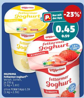 MILPRIMA Fettarmer Joghurt