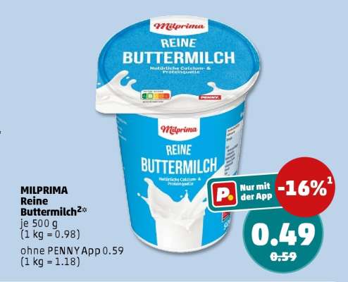 MILPRIMA Reine Buttermilch
