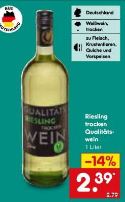 Riesling trocken Qualitätswein