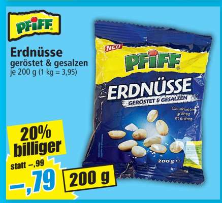 Erdnüsse geröstet & gesalzen