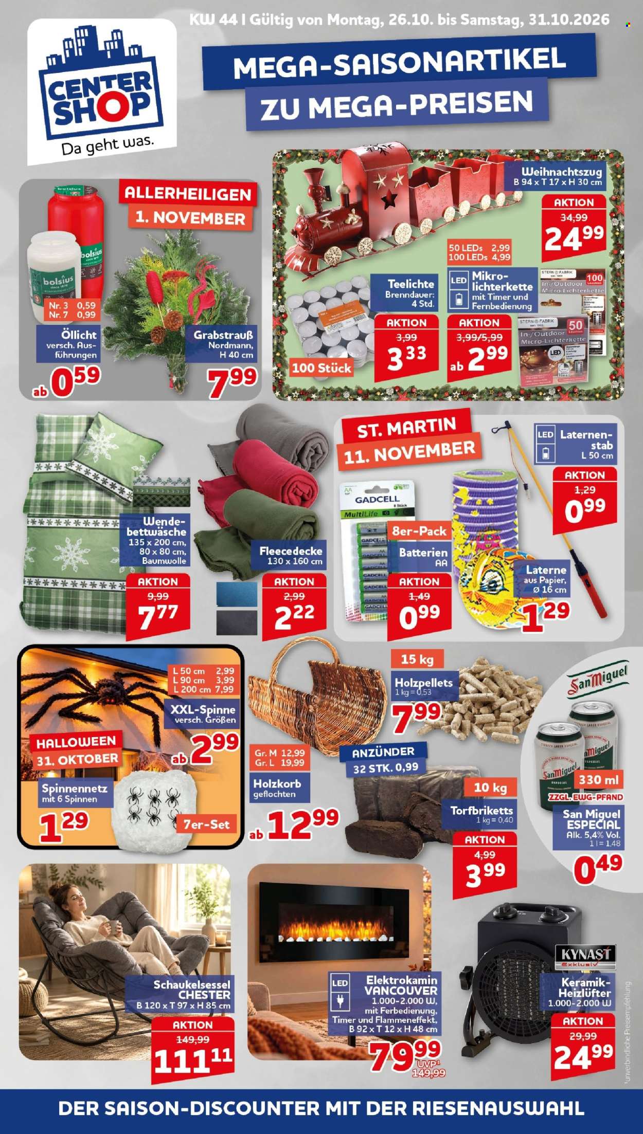 CENTERSHOP Prospekte  - 26.10.2026 - 31.10.2026. Seite 1