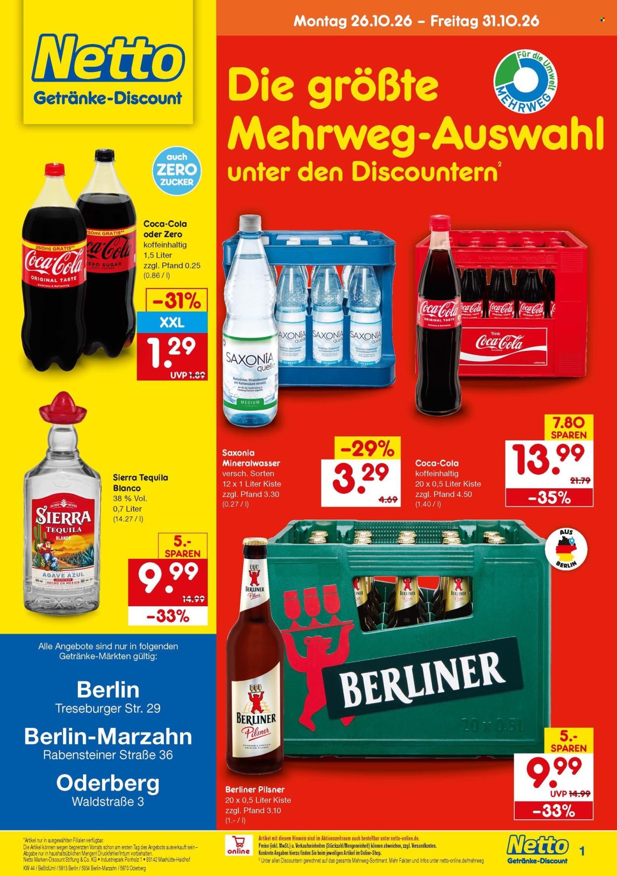 Netto Marken-Discount Prospekte  - 26.10.2026 - 31.10.2026. Seite 1