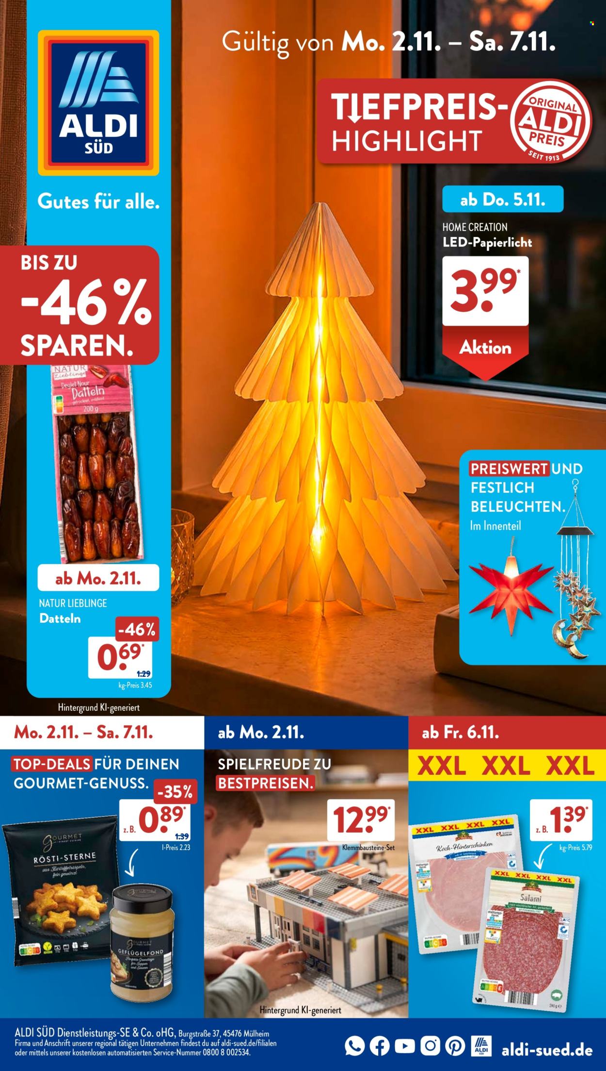 ALDI SÜD Prospekte  - 2.11.2026 - 7.11.2026. Seite 1