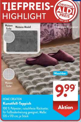 HOME CREATION Kunstfell-Teppich