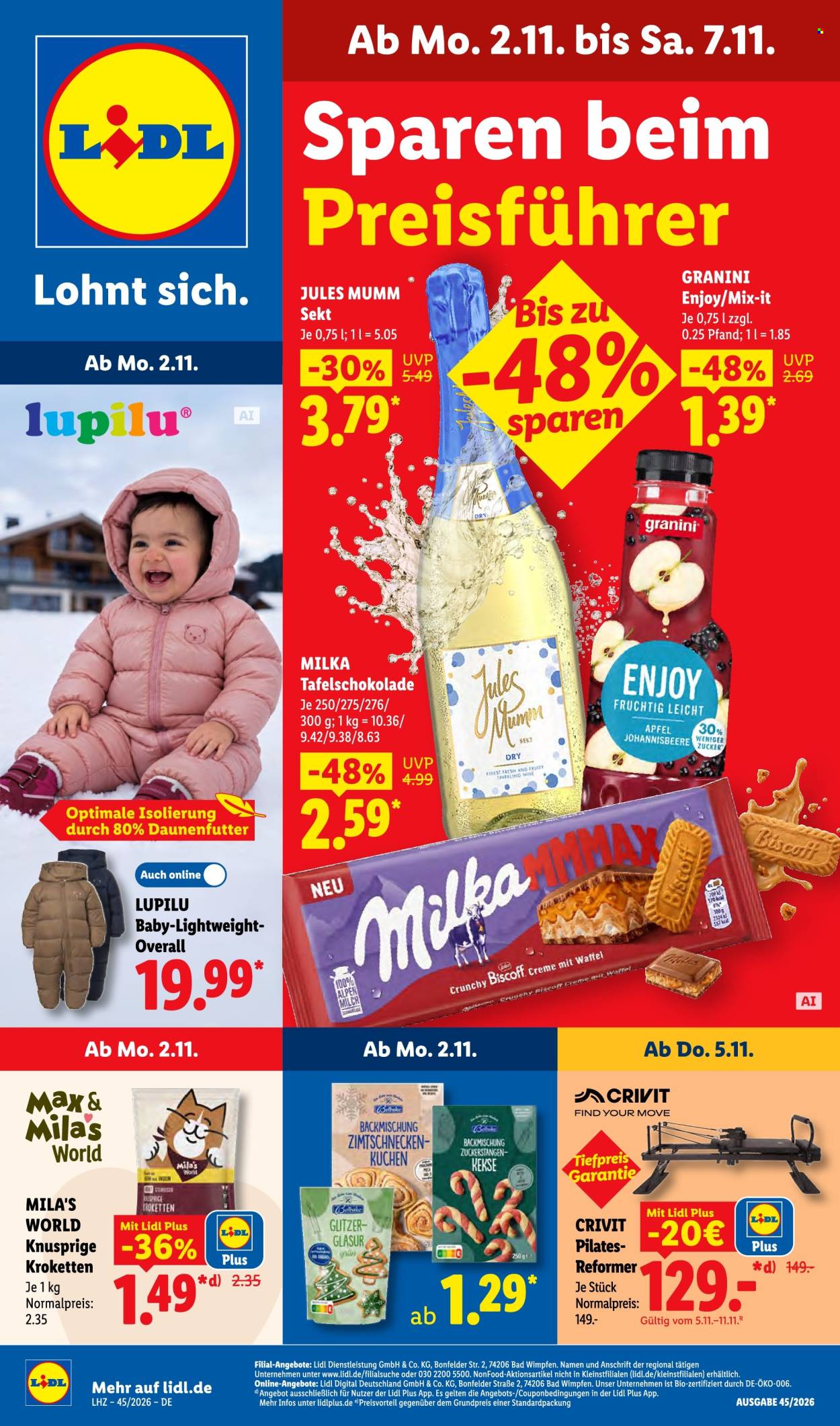 Lidl Prospekte  - 2.11.2026 - 7.11.2026. Seite 1