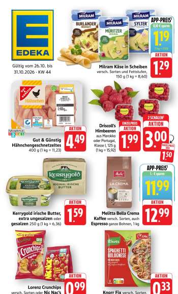 Prospekte Edeka - 26.10.2026 - 31.10.2026.