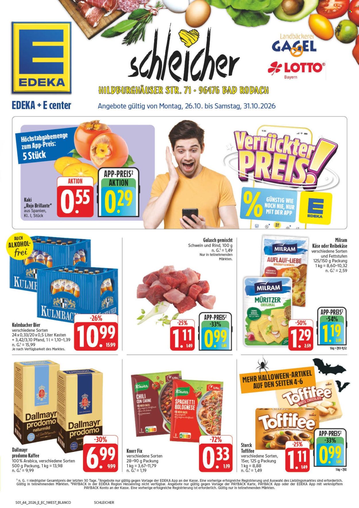 Edeka Prospekte  - 26.10.2026 - 31.10.2026. Seite 1