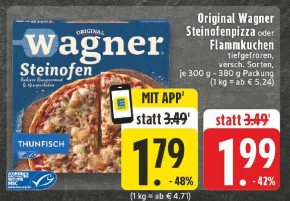 Original Wagner Steinofenpizza oder Flammkuchen